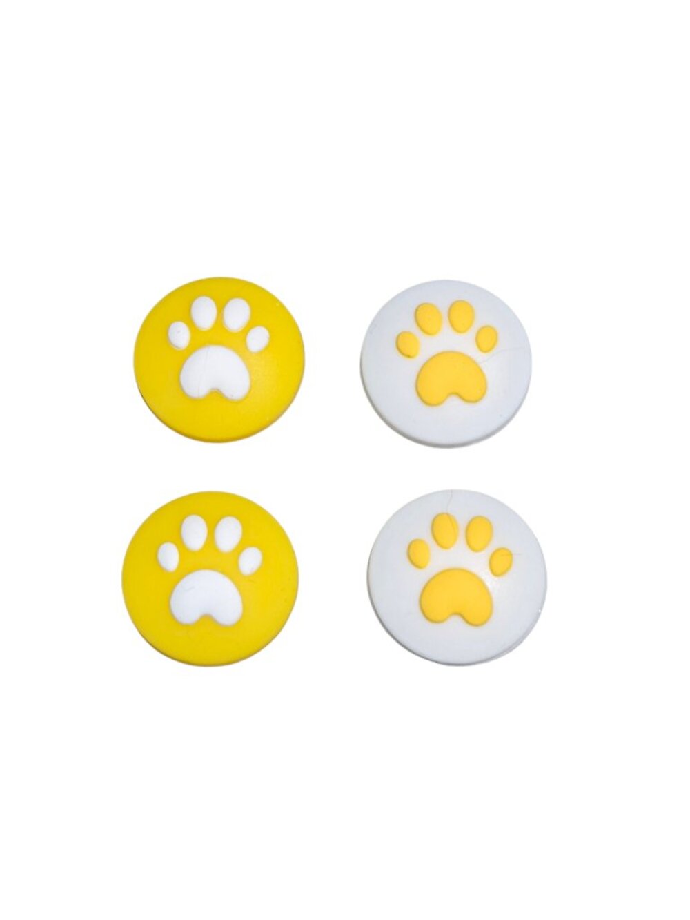3/$20 New | Switch 4 Pack Yellow White Cat Paw Joystick Thumb Grip Caps